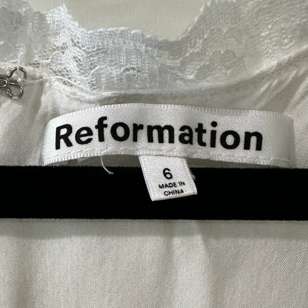 Reformation Reia White Linen Dress (Size 6) - Picture 3 of 3